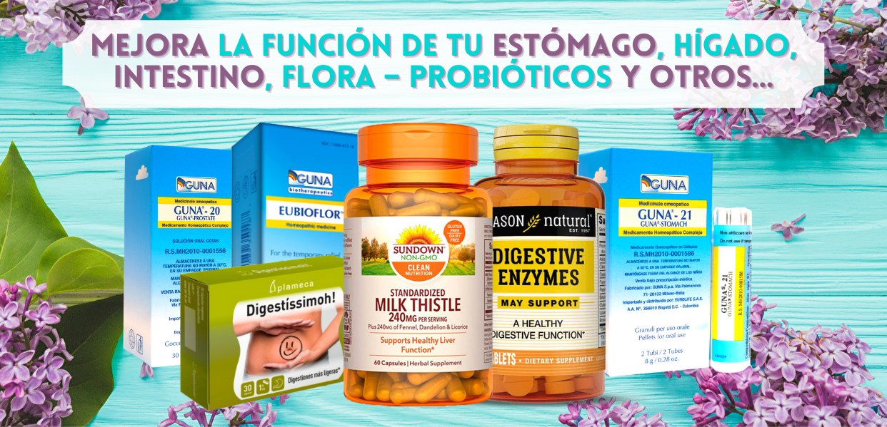 ¡ Mejora función del estómago, hígado, intestino, flora –probioticos y otros !